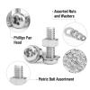 imageMr Pen Nuts and Bolts Assortment Kit 810 pcs Stainless Steel M3 M4 M5 M6 Phillips Pan Head Assorted Nuts and Bolts Nut and Bolt Assortment