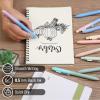 imageMr Pen Retractable Gel Pens 10 Pack Black Ink Gradient Barrel Fine Point 05mm Fast Dry Ideal for Writing Journaling Sketching