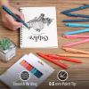 imageMr Pen Retractable Gel Pens 12 Pack Black Ink Summer Color Barrel Fine Point 05mm Retractable Pens Ideal for Journaling Notetaking Office Work