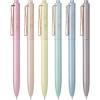 imageMr Pen Retractable Gel Pens 6 Pack Black Ink Gel Pens Fine Point Metallic Colorful Barrels