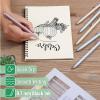 imageMr Pen Retractable Gel Pens 6 Pack Black Ink Gel Pens Fine Point Metallic Pastel Barrels
