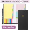 imageMr Pen Sticky Note Set 380 Pack Pastel Colors Transparent Sticky Notes Tabs Divider Sticky Notes Translucent Sticky Notes Planner Sticky Notes Sticky Note Dividers Tabs