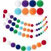 imageMr Pen Christmas Pom Pom Garland 3 Pack 196Ft Colorful Pom Pom Garland Christmas Ball Garland Christmas Garlands for Decoration Christmas Felt Garland Felt Christmas Garland for Tree