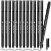 imageMr Pen Fineliner Pens Black 12 Pack Ergonomic Triangular Barrels 04mm Black Fine Liner Pens