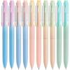 imageMr Pen Retractable Gel Pens 10 Pack Black Ink Gradient Barrel Fine Point 05mm Fast Dry Ideal for Writing Journaling Sketching