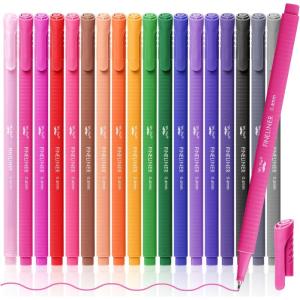 imageMr Pen Fineliner Pens Colored 18 Pack Ergonomic Triangular Colorful Barrels 04mm Fine Liner Pens