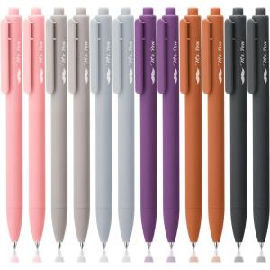 imageMr Pen Retractable Gel Pens 12 Pack Black Ink Earthly Neutrals Barrel Gel Pens Gel Pens Fine Point 05mm Retractable Pens Cute Pens Gel Ink Pens Aesthetic Pens for Journaling Fine Tip Pens