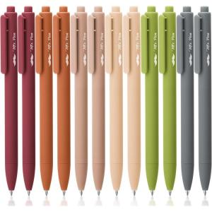 imageMr Pen Retractable Gel Pens 12 Pack Black Ink Natural Earthy Barrels Gel Pens Gel Pens Fine Point 05mm Retractable Pens Cute Pens Gel Ink Pens Aesthetic Pens for Journaling Fine Tip Pens