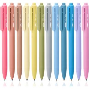 imageMr Pen Retractable Gel Pens 12 Pack Black Ink Pastel Barrel Gel Pens Gel Pens Fine Point 05mm Retractable Pens Cute Pens Gel Ink Pens Aesthetic Pens for Journaling Fine Tip Pens