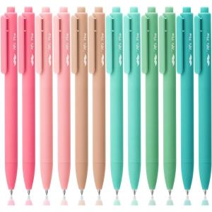 imageMr Pen Retractable Gel Pens 12 Pack Black Ink Retro Colors Barrel Gel Pens Gel Pens Fine Point 05mm Retractable Pens Cute Pens Gel Ink Pens Aesthetic Pens for Journaling Fine Tip Pens