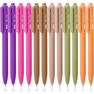 imageMr Pen Retractable Gel Pens 12Pack Black Ink Late Harvest Color Barrel Gel Pens Gel Pens Fine Point 05mm Retractable Pens Cute Pens Gel Ink Pens Aesthetic Pens for Journaling Fine Tip Pens