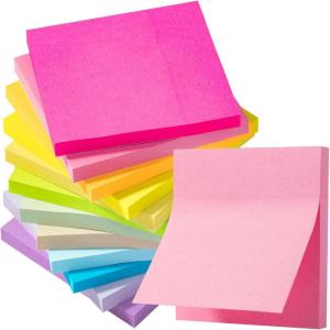 imageMr Pen Sticky Notes 3x3 12 Pads 600 Sheets Pastel Colors