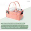imageMr Pen Baby Diaper Caddy Organizer with Lid Baby Organizer for Nursery Portable Diaper Caddy with Lid Diaper Organizer for Changing TableCoral