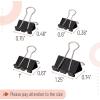 imageMr Pen Binder Clips 100 pc Assorted Sizes Black Metal Clips for Paper