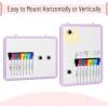 imageMr Pen Dry Erase Board 125quot x 95quot with 8 Dry Erase Markers and 2 Board Magnets White Board Dry Erase Magnetic Dry Erase Board Small White Board Small Dry Erase Board for WallPurple