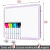 imageMr Pen Dry Erase Board 125quot x 95quot with 8 Dry Erase Markers and 2 Board Magnets White Board Dry Erase Magnetic Dry Erase Board Small White Board Small Dry Erase Board for WallPurple