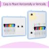imageMr Pen Dry Erase Board 125quot x 95quot with 8 Dry Erase Markers and 2 Board Magnets White Board Dry Erase Magnetic Dry Erase Board Small White Board Small Dry Erase Board for WallBlue