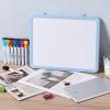imageMr Pen Dry Erase Board 125quot x 95quot with 8 Dry Erase Markers and 2 Board Magnets White Board Dry Erase Magnetic Dry Erase Board Small White Board Small Dry Erase Board for WallBlue