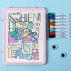 imageMr Pen Dry Erase Board 125quot x 95quot with 8 Dry Erase Markers and 2 Board Magnets White Board Dry Erase Magnetic Dry Erase Board Small White Board Small Dry Erase Board for WallPink