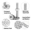 imageMr Pen Nuts and Bolts Assortment Kit 370 pcs Stainless Steel M4 Screws 7 Sizes 630mmButton Head Socket Cap Screws Assorted Nuts and Bolts Nut Bolt and Washer Assortment Bolt and Nut Assortment