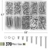 imageMr Pen Nuts and Bolts Assortment Kit 370 pcs Stainless Steel M4 Screws 7 Sizes 630mmButton Head Socket Cap Screws Assorted Nuts and Bolts Nut Bolt and Washer Assortment Bolt and Nut Assortment