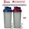imageMr Pen Shaker Bottles for Protein Mixes 28 oz 2 Pack Clear Protein Shaker Bottle with Wire Whisk Ball Blender BottleLight Gray