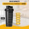 imageMr Pen Shaker Bottles for Protein Mixes 28 oz 4 Pack Colorful Protein Shaker Bottle with Wire Whisk Ball Mixer BottleBlack
