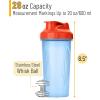 imageMr Pen Shaker Bottles for Protein Mixes 28 oz 4 Pack Colorful Protein Shaker Bottle with Wire Whisk Ball Mixer BottleBlue With Orange Top