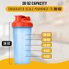 imageMr Pen Shaker Bottles for Protein Mixes 28 oz 4 Pack Colorful Protein Shaker Bottle with Wire Whisk Ball Mixer BottleBlue With Orange Top