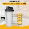 imageMr Pen Shaker Bottles for Protein Mixes 28 oz 4 Pack Colorful Protein Shaker Bottle with Wire Whisk Ball Mixer BottleClear 1