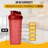 imageMr Pen Shaker Bottles for Protein Mixes 28 oz 4 Pack Colorful Protein Shaker Bottle with Wire Whisk Ball Mixer BottleRed