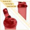 imageMr Pen Shaker Bottles for Protein Mixes 28 oz 4 Pack Colorful Protein Shaker Bottle with Wire Whisk Ball Mixer BottleRed