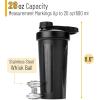 imageMr Pen Shaker Bottles for Protein Mixes with Twist Cap 28 oz Black Protein Shaker Bottle with Wire Whisk Ball Shaker Cup Mixer BottleBlack