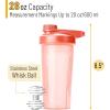 imageMr Pen Shaker Bottles for Protein Mixes with Twist Cap 28 oz Black Protein Shaker Bottle with Wire Whisk Ball Shaker Cup Mixer BottleCoral Pink