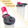 imageMr Pen Shaker Bottles for Protein Mixes with Twist Cap 28 oz Black Protein Shaker Bottle with Wire Whisk Ball Shaker Cup Mixer BottleGrayPink