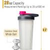 imageMr Pen Shaker Bottles for Protein Mixes with Twist Cap 28 oz Black Protein Shaker Bottle with Wire Whisk Ball Shaker Cup Mixer BottleGrayPink