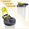 imageMr Pen Shaker Bottles for Protein Mixes with Twist Cap 28 oz Black Protein Shaker Bottle with Wire Whisk Ball Shaker Cup Mixer BottleGrayYellow