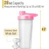 imageMr Pen Shaker Bottles for Protein Mixes with Twist Cap 28 oz Black Protein Shaker Bottle with Wire Whisk Ball Shaker Cup Mixer BottlePink