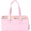 imageMr Pen Baby Diaper Caddy Organizer Pink with Star Pattern Portable Car Caddy for Changing Table and Nursery