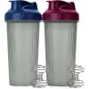 imageMr Pen Shaker Bottles for Protein Mixes 28 oz 2 Pack Clear Protein Shaker Bottle with Wire Whisk Ball Blender BottleLight Gray