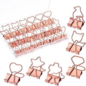 imageMr Pen Cute Binder Clips  18 Pcs 6 Styles Medium ampamp Small Sizes Office Supplies