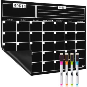 imageMr Pen Dry Erase Calendar for Fridge Magnetic 147 x 118quot Magnetic Calendar with 4 Dry Erase Markers Magnetic Calendar for Fridge Magnetic Whiteboard Calendar Dry Erase Fridge CalendarBlack