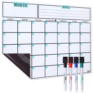 imageMr Pen Dry Erase Calendar for Fridge Magnetic 147 x 118quot Magnetic Calendar with 4 Dry Erase Markers Magnetic Calendar for Fridge Magnetic Whiteboard Calendar Dry Erase Fridge CalendarWhite