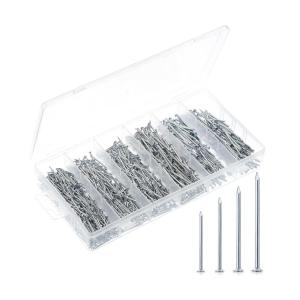 imageMr Pen Nail Assortment Kit 1200 pcs 4 Sizes Small Nails Nails for Hanging Pictures Finishing Nails Wall Nails for Hanging Pin Nails Hardware Nails Assorted Nails Galvanized Nails