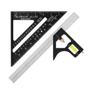 imageMr Pen Rafter Square and Combination Square Tool Set Black 7quot Square 12quot Aluminum Carpenter Square Framing Square Square Tool Woodworking Square Combo Square 7 Inch