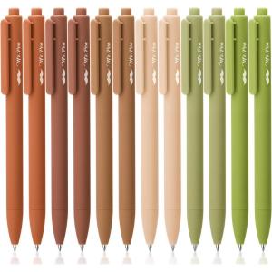 imageMr Pen Retractable Gel Pens 12 Pack Black Ink Dark Earthy Color Barrel Gel Pens Gel Pens Fine Point 05mm Retractable Pens Cute Pens Gel Ink Pens Aesthetic Pens for Journaling Fine Tip Pens