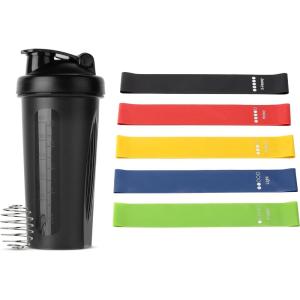 imageMr Pen Shaker Bottles for Protein Mixes and Resistance Bands 6 Pack
