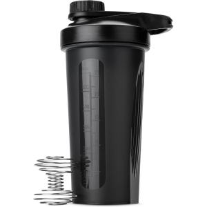 imageMr Pen Shaker Bottles for Protein Mixes with Twist Cap 28 oz Black Protein Shaker Bottle with Wire Whisk Ball Shaker Cup Mixer BottleBlack