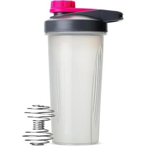 imageMr Pen Shaker Bottles for Protein Mixes with Twist Cap 28 oz Black Protein Shaker Bottle with Wire Whisk Ball Shaker Cup Mixer BottleGrayPink
