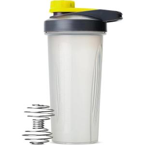 imageMr Pen Shaker Bottles for Protein Mixes with Twist Cap 28 oz Black Protein Shaker Bottle with Wire Whisk Ball Shaker Cup Mixer BottleGrayYellow